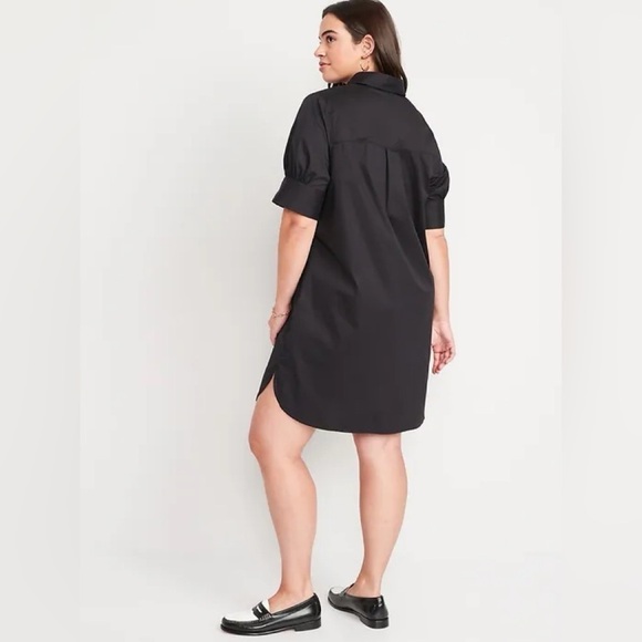 NWT! Puff-Sleeve Cotton-Poplin Shirt Dress - Size XS 💜 - Picture 6 of 7
